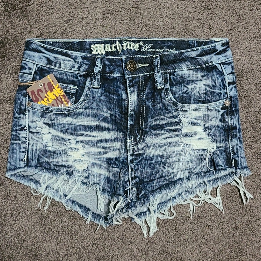 Acid washed shorts